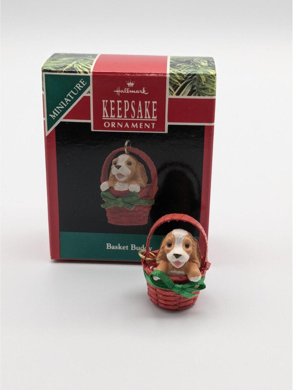 Hallmark Keepsake Basket Buddy Miniature Ornament 1990, New in Box
